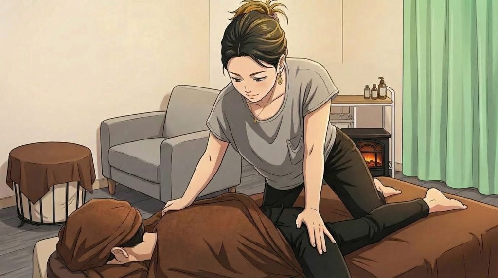 福岡アロマリラクゼーション,企業ロゴ,福岡市,西区,愛宕,リラックス,疲労,自立神経,フットケア,マッサージ,エステ,UNSERファビコン,アニメ風