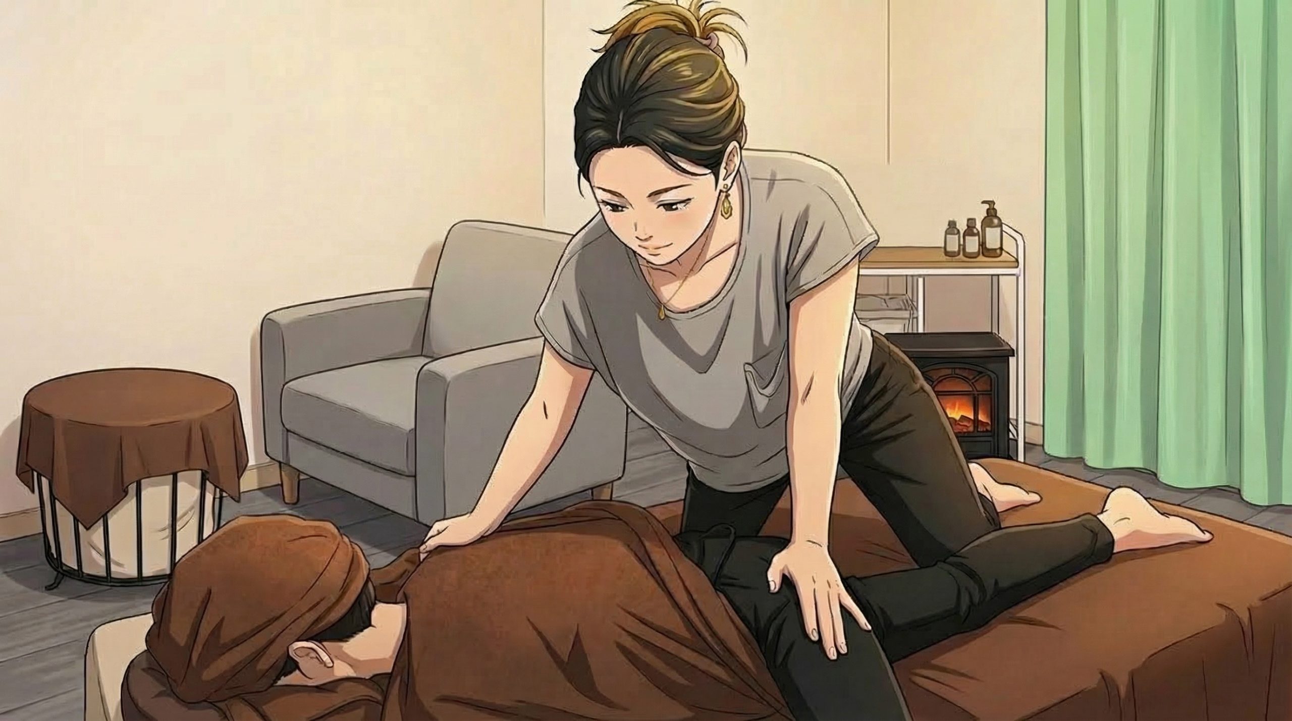 福岡アロマリラクゼーション,企業ロゴ,福岡市,西区,愛宕,リラックス,疲労,自立神経,フットケア,マッサージ,エステ,UNSERファビコン,アニメ風